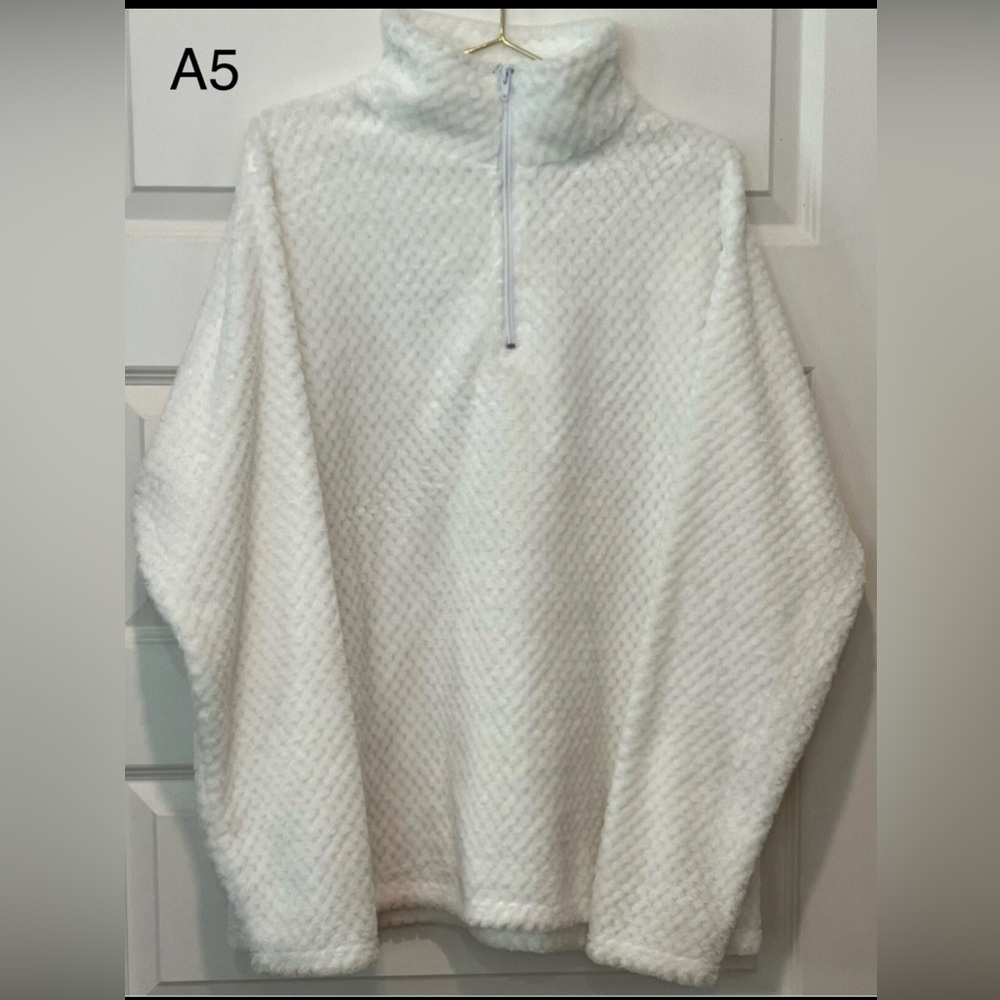 Nellie Mae Sherpa Pullover Quarter Zip Fleece Sweater Size: XL  A5